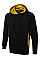 UC517 Black/Yellow Two Tone Hooded Sweatshirt