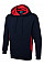 UC517 Navy/Red Two Tone Hooded Sweatshirt