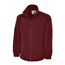 UC601 Maroon Heavyweight Full Zip Fleece Jacket