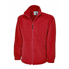 UC601 Red Heavyweight Full Zip Fleece Jacket