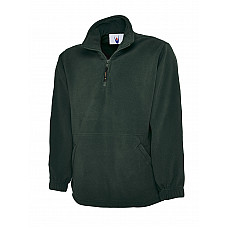 UC602 Bottle Green Classic 1/4 Zip Fleece Jacket