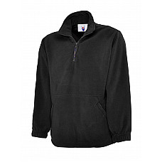 UC602 Black Classic 1/4 Zip Fleece Jacket