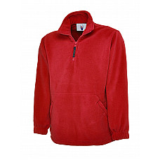 UC602 Red Classic 1/4 Zip Fleece Jacket