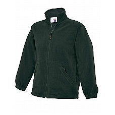 UC603 Bottle Green Childrens Classic Full Zip Fleece Jacket