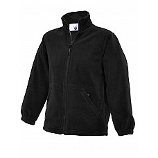 UC603 Black Childrens Classic Full Zip Fleece Jacket