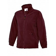 UC603 Maroon Childrens Classic Full Zip Fleece Jacket