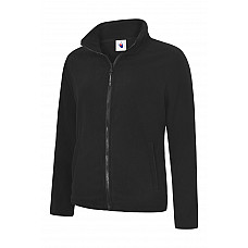 UC608 Black Ladies Classic Full Zip Fleece Jacket