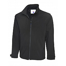 UC611 Black Deluxe Full Zip Soft Shell Jacket