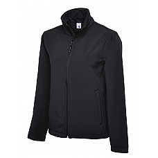 UC612 Black Classic Full Zip Soft Shell Jacket