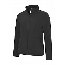 UC613 Black Ladies Classic Full Zip Soft Shell Jacket