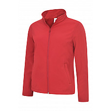 UC613 Red Ladies Classic Full Zip Soft Shell Jacket