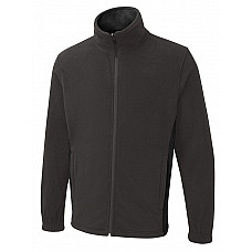 UC617 Charcoal/Black Two Tone Full Zip Fleece Jacket