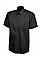 UC702 Black Mens Pinpoint Oxford Half Sleeve Shirt