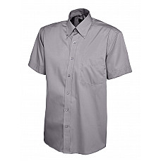 UC702 Charcoal Mens Pinpoint Oxford Half Sleeve Shirt