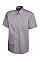 UC702 Charcoal Mens Pinpoint Oxford Half Sleeve Shirt