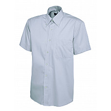 UC702 Light Blue Mens Pinpoint Oxford Half Sleeve Shirt