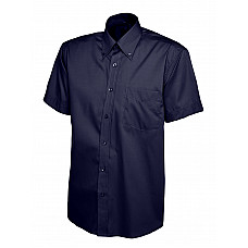 UC702 Navy Mens Pinpoint Oxford Half Sleeve Shirt