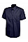 UC702 Navy Mens Pinpoint Oxford Half Sleeve Shirt