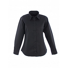 UC703 Black Ladies Pinpoint Oxford Full Sleeve Shirt