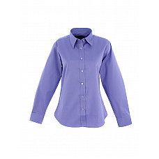 UC703 Mid Blue Ladies Pinpoint Oxford Full Sleeve Shirt