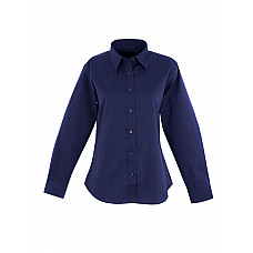 UC703 Navy Ladies Pinpoint Oxford Full Sleeve Shirt