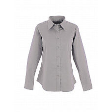 UC703 Silver Grey Ladies Pinpoint Oxford Full Sleeve Shirt