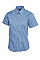 UC704 Mid Blue Ladies Pinpoint Oxford Half Sleeve Shirt