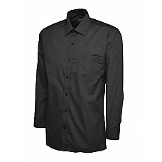 UC709 Black Mens Poplin Full Sleeve Shirt