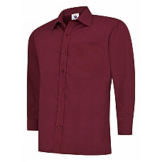 UC709 Burgundy Mens Poplin Full Sleeve Shirt