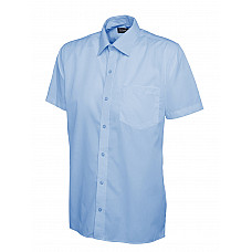 UC710 Light Blue Mens Poplin Half Sleeve Shirt