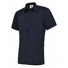 UC710 Navy Mens Poplin Half Sleeve Shirt