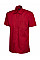 UC710 Red Mens Poplin Half Sleeve Shirt