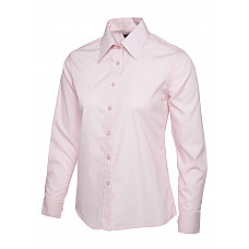 UC711 Pink Ladies Poplin Full Sleeve Shirt