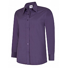 UC711 Purple Ladies Poplin Full Sleeve Shirt