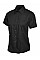 UC712 Black Ladies Poplin Half Sleeve Shirt