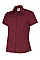 UC712 Burgundy Ladies Poplin Half Sleeve Shirt