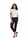 UC712 White Ladies Poplin Half Sleeve Shirt