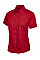 UC712 Red Ladies Poplin Half Sleeve Shirt