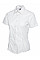 UC712 White Ladies Poplin Half Sleeve Shirt