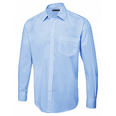 UC713 Light Blue Men's Long Sleeve Poplin Shirt