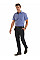 UC714 Mid Blue Men's Short Sleeve Poplin Shirt