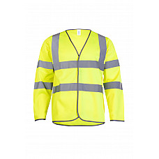 UC802 Yellow Long Sleeve Hi Vis Safety Waistcoat