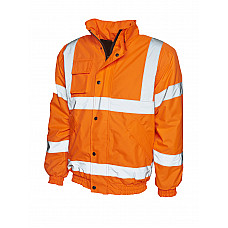 UC804 Orange Hi Vis Bomber Jacket