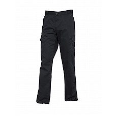 UC905 Black Ladies Cargo Trousers