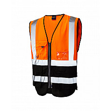 LYNTON ISO 20471 Cl 1 Superior Waistcoat ORANGE/BLACK