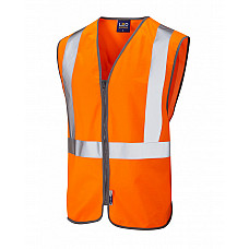 EGGESFORD ISO 20471 Cl 2 Railway Zip Waistcoat HV ORANGE