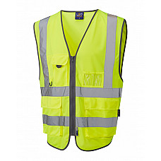 BARNSTAPLE ISO 20471 Cl 2 Superior 3-Part Waistcoat HV YELLOW