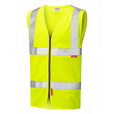 MEETH ISO 20471 Cl 2 LFS Zip Waistcoat (EN 14116) HV YELLOW