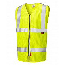 JACOBSTOWE ISO 20471 Cl 2 LFS/AS Waistcoat Zip (EN 14116/EN 1149) HV YELLOW