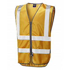 COMMODORE Reflective Zip Waistcoat GOLD